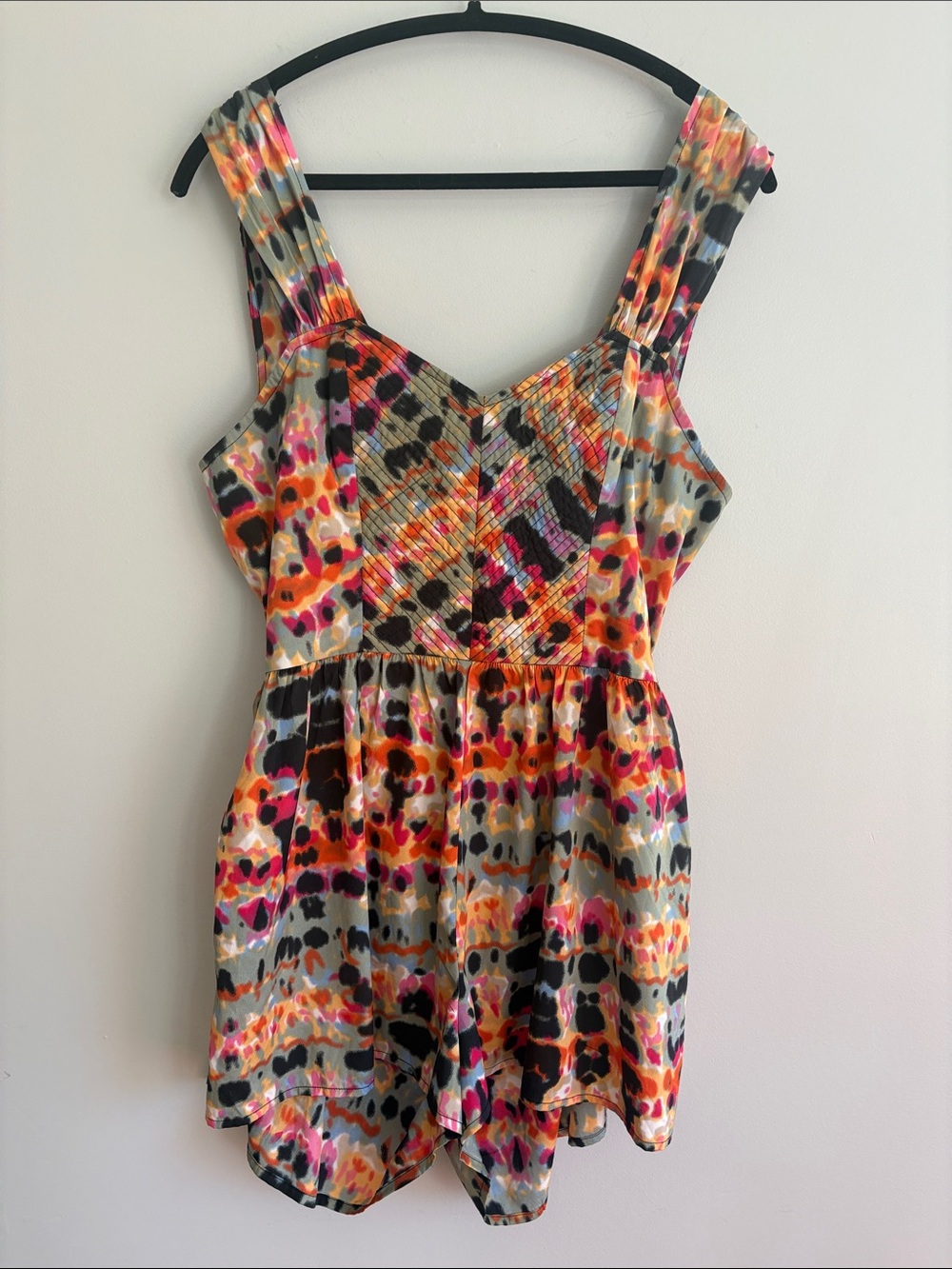 Band of Gypsies Multicolor Abstract Print Romper – Size L